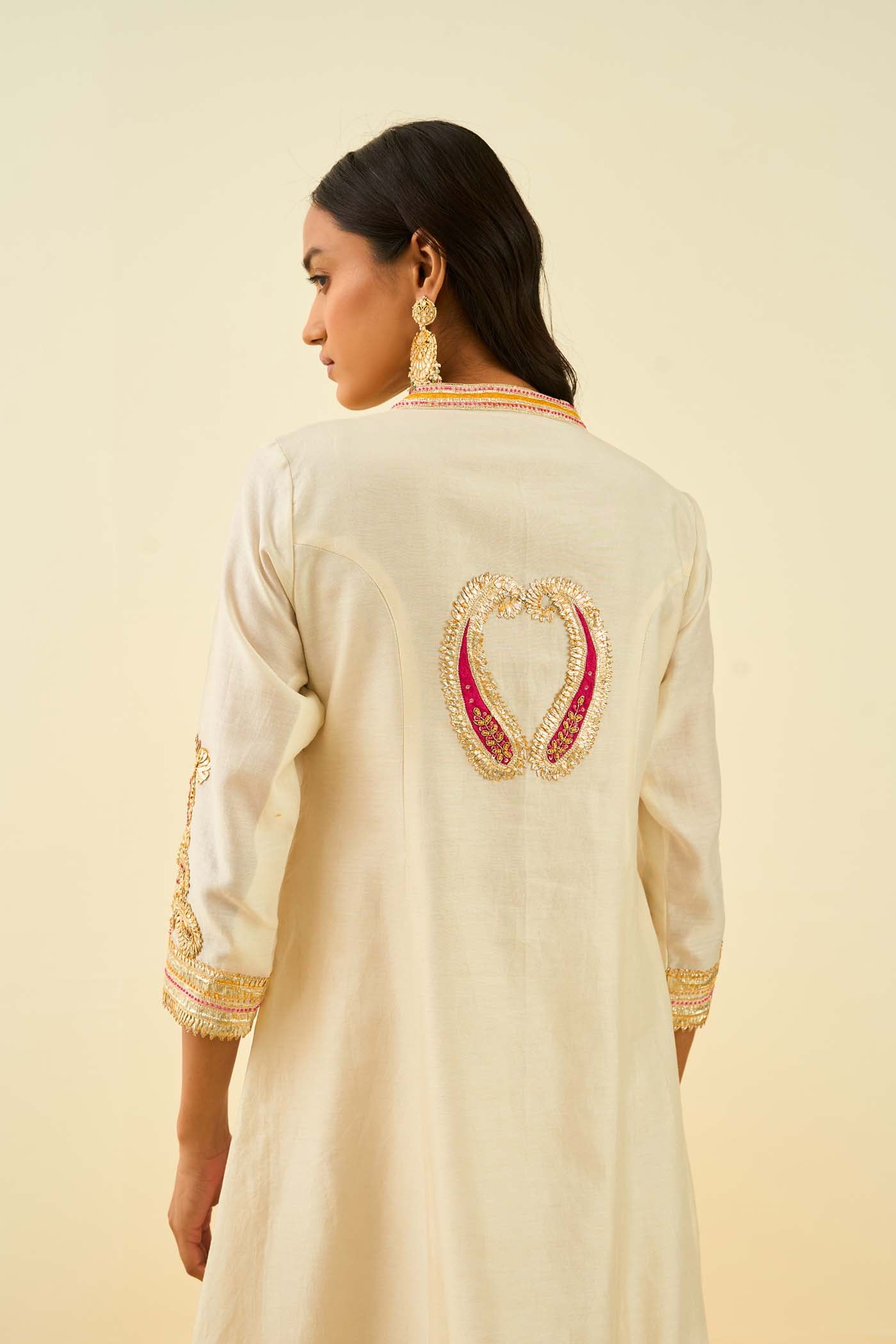 Sadirah- Daisy Ivory Princess Cut Kurta with Salwar and Dupatta