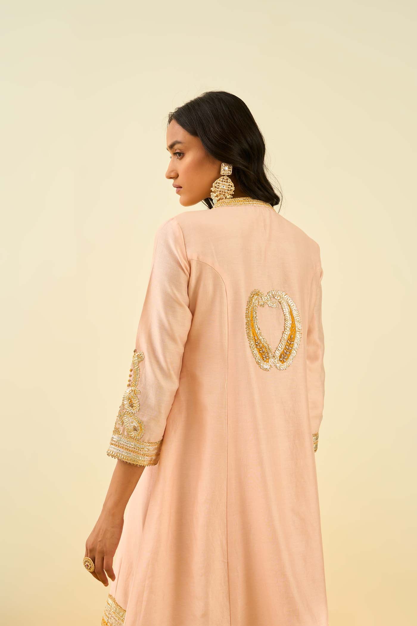 Sadirah- Rosepink Princess Cut Kurta with Salwar and Dupatta