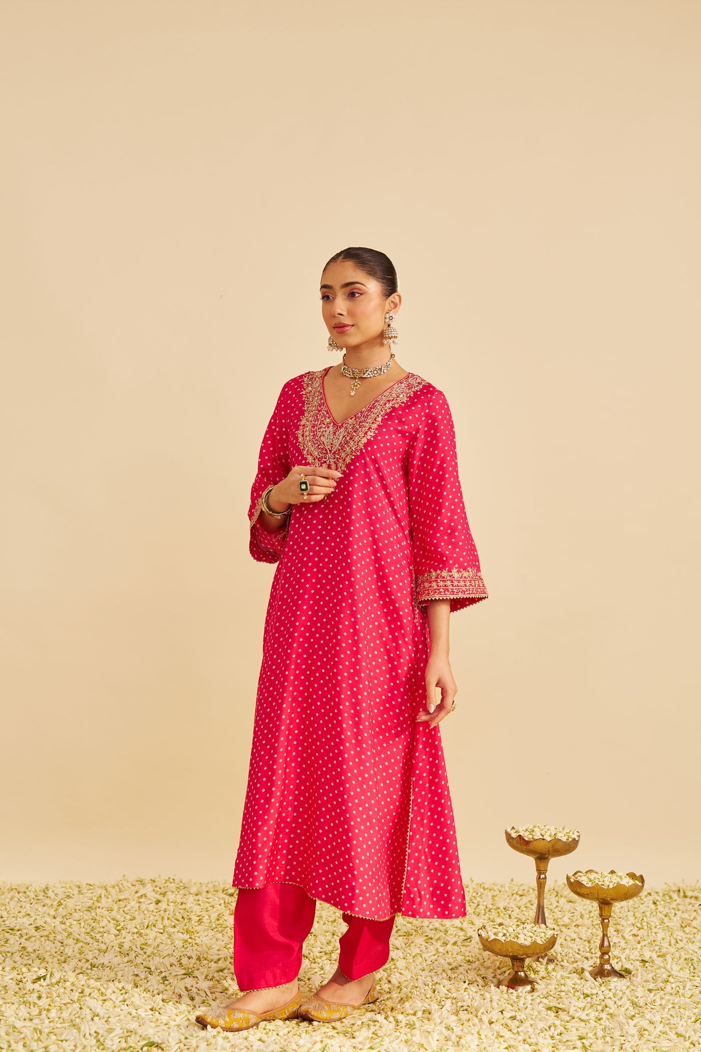 ZALIYAH - HOTPINK LONG CHAUGA WITH SALWAR (Lxrts)