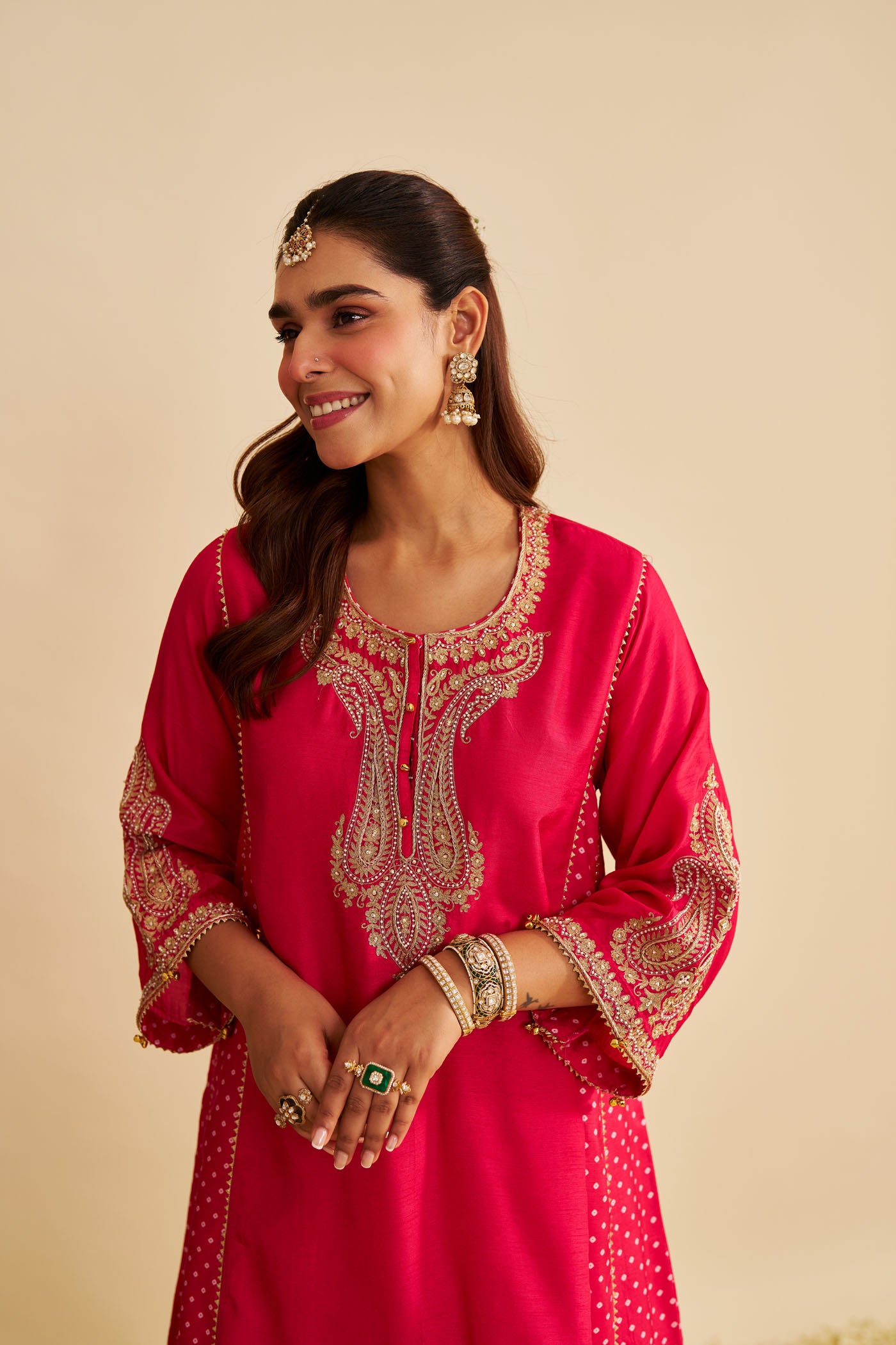 JERIAH - HOTPINK SHORT CHAUGA WITH SALWAR