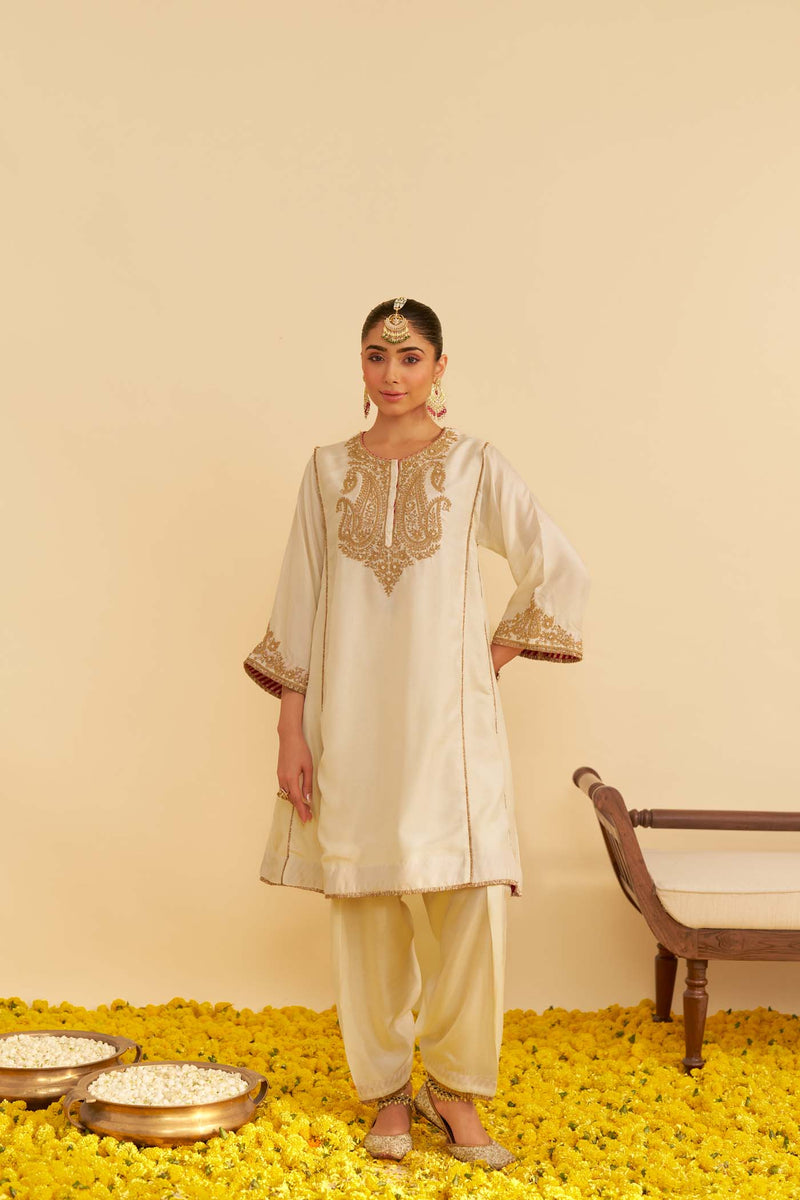 AYRA - DAISY IVORY SHORT CHAUGA WITH SALWAR
