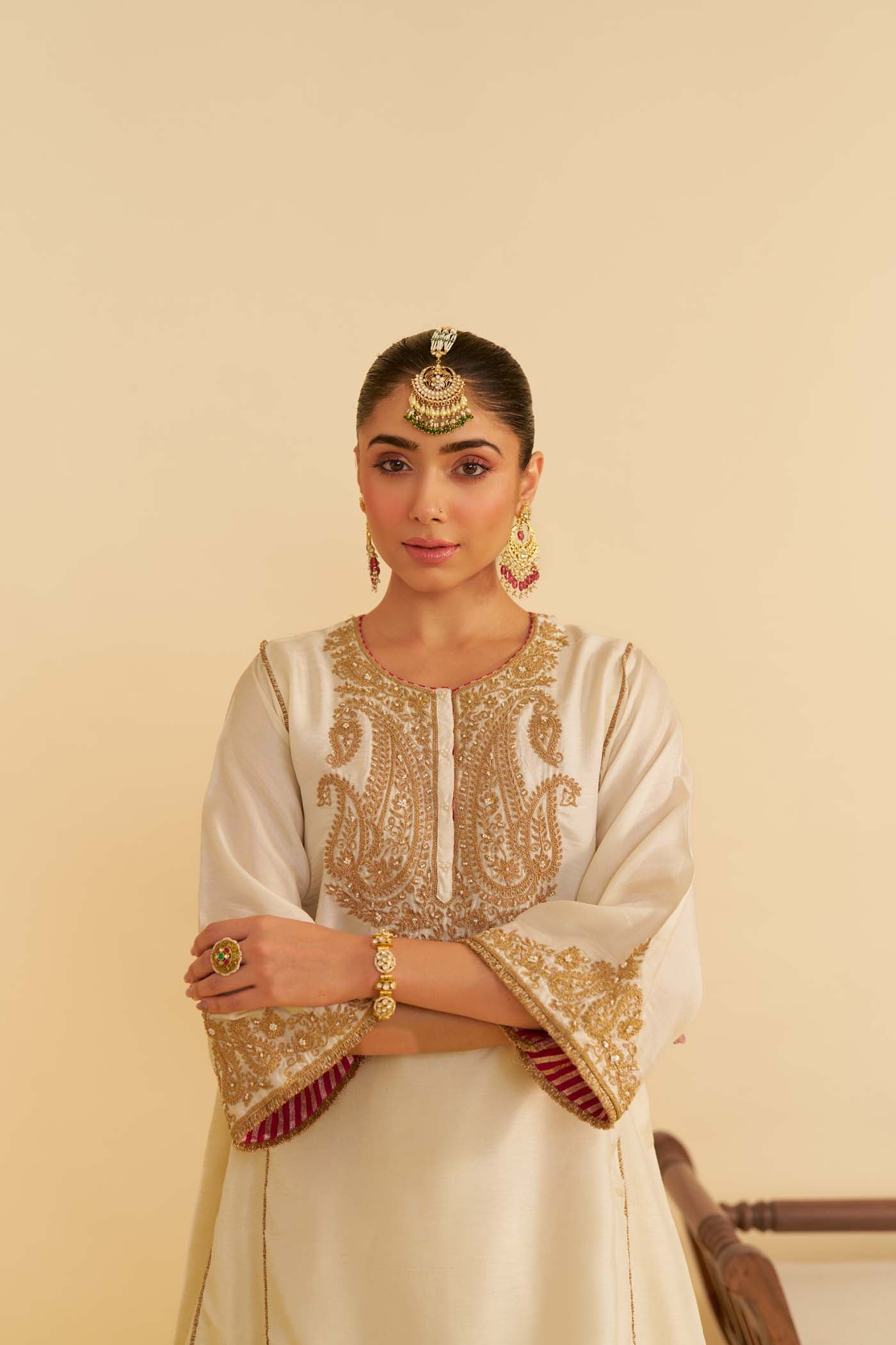 AYRA - DAISY IVORY SHORT CHAUGA WITH SALWAR