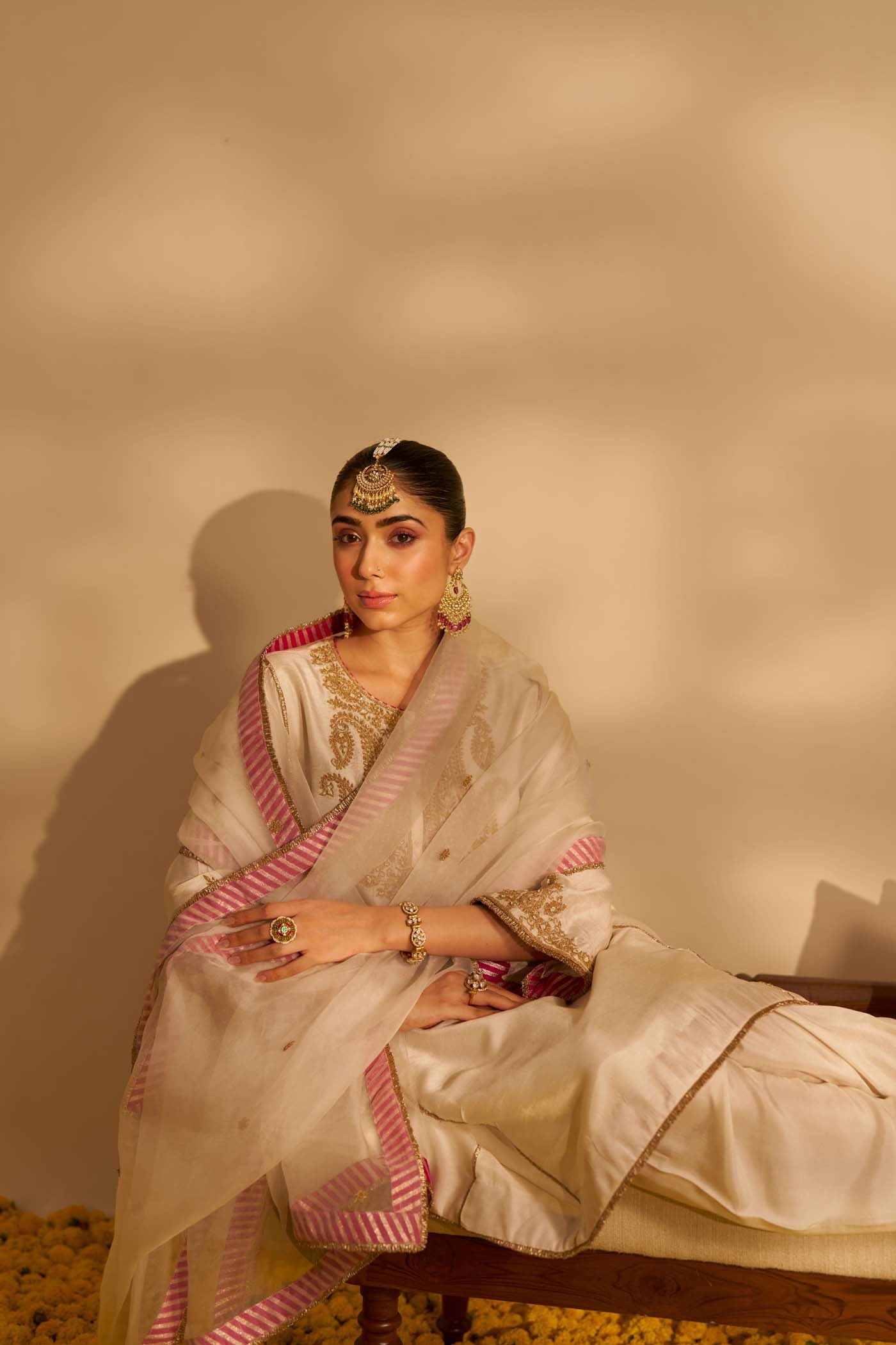 AYRA - DAISY IVORY SHORT CHAUGA WITH SALWAR