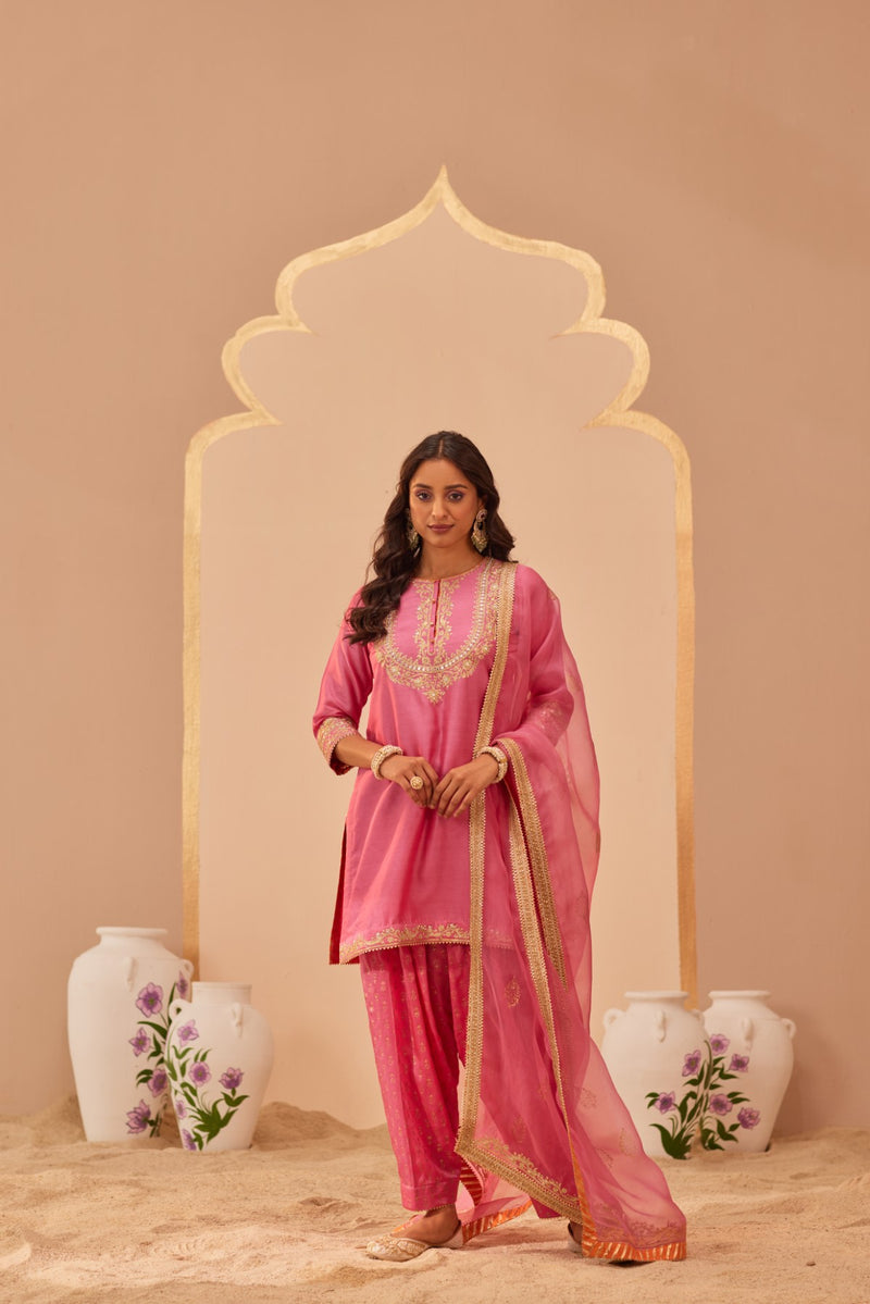 Nafisah - Flamingo Pink Kurta Set