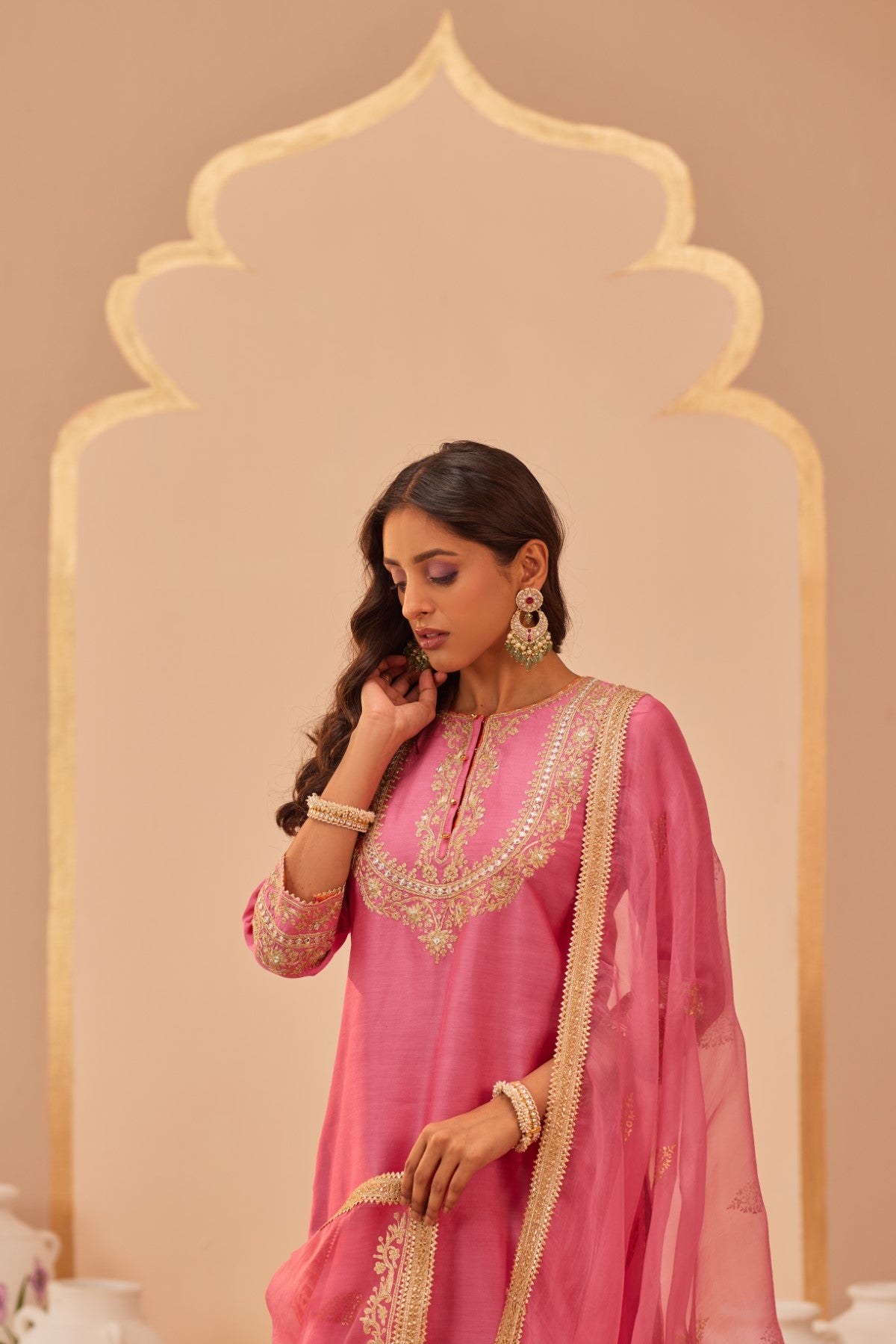 Nafisah - Flamingo Pink Kurta Set