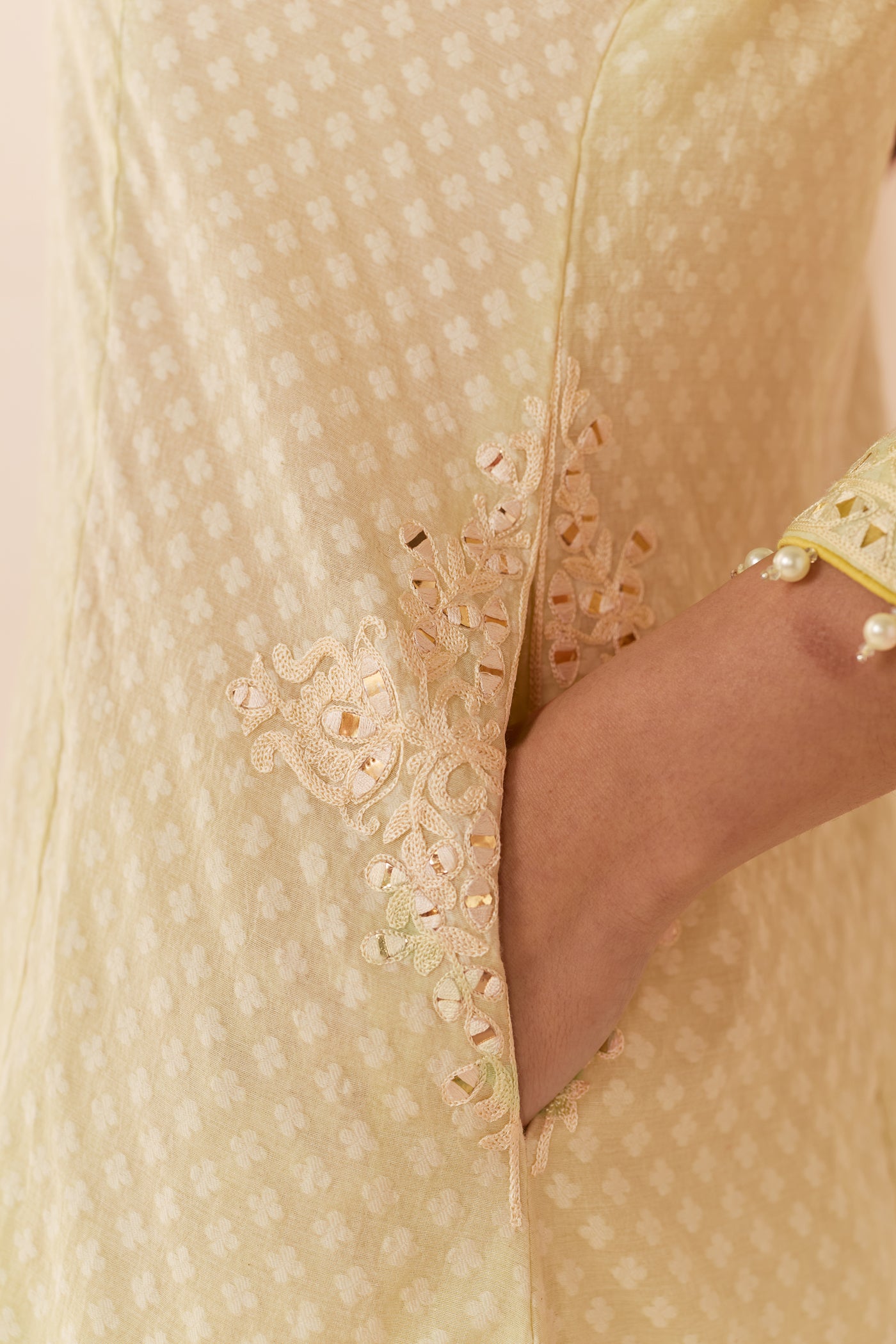 Reem - Mint Green Short Choga With Dogri Salwar
