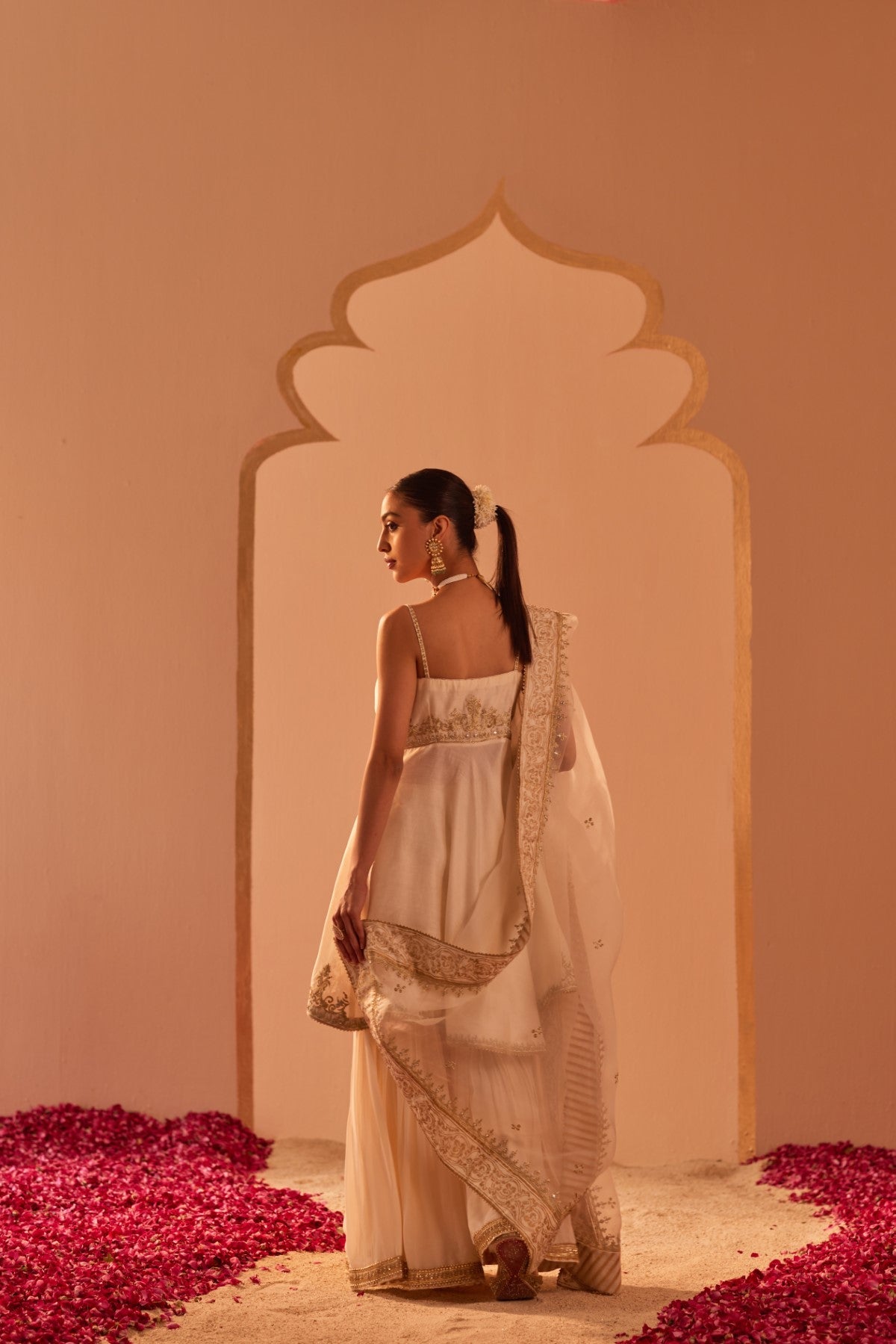 Tahira - Daisy Ivory Kurta Garara Set (LXRTS)