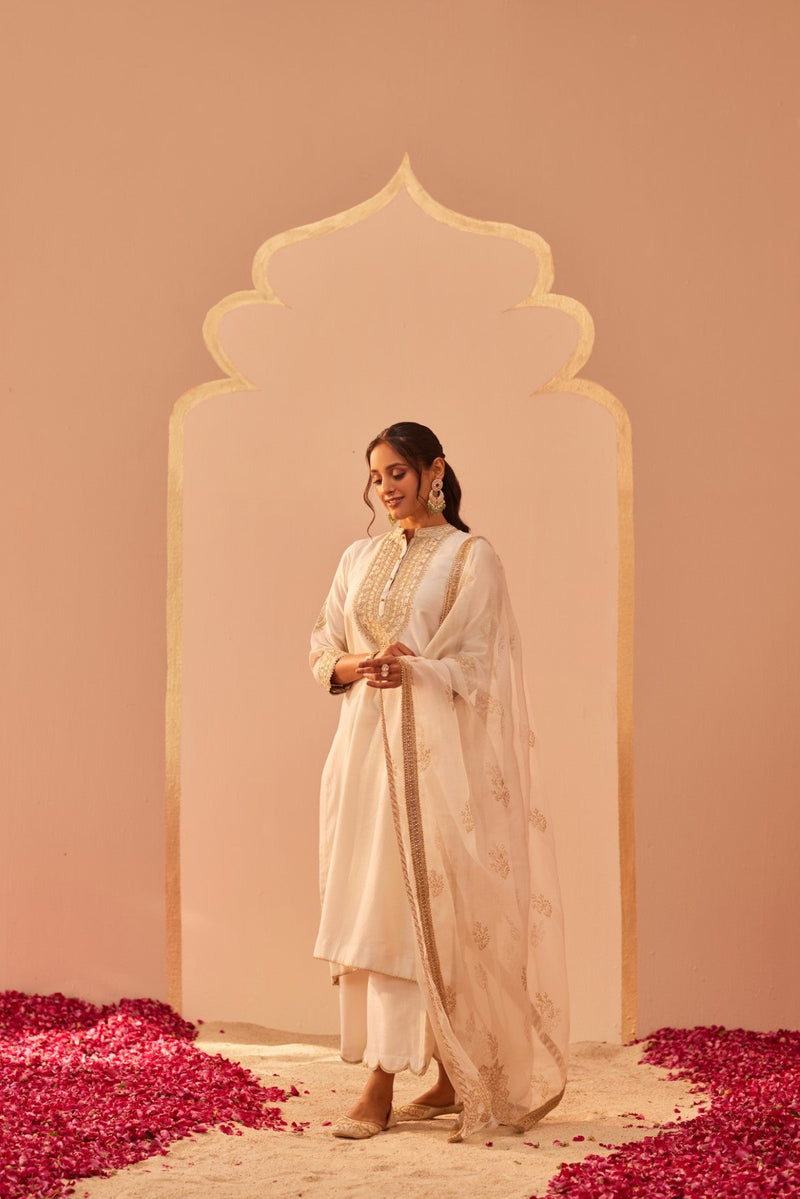 Zaniab - Daisy Ivory Kurta Set (LXRTS)