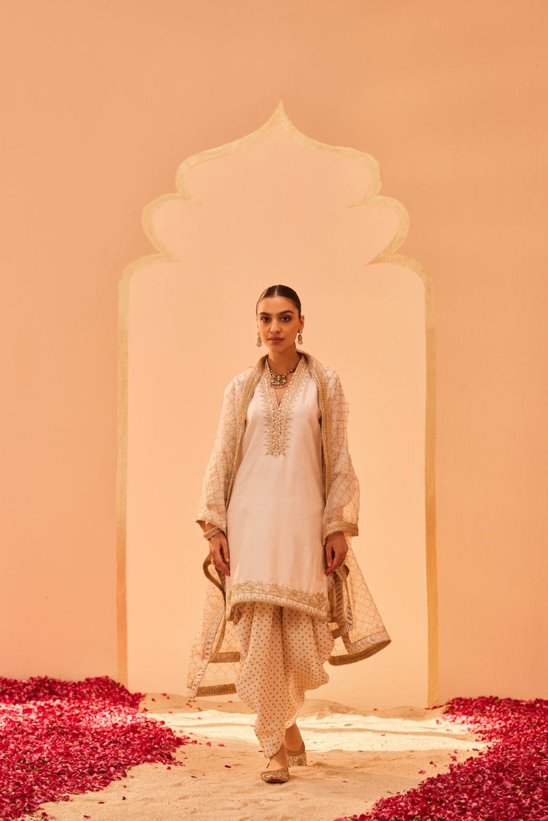 Faheeda - Daisy Ivory Kurta Set (LXRTS)