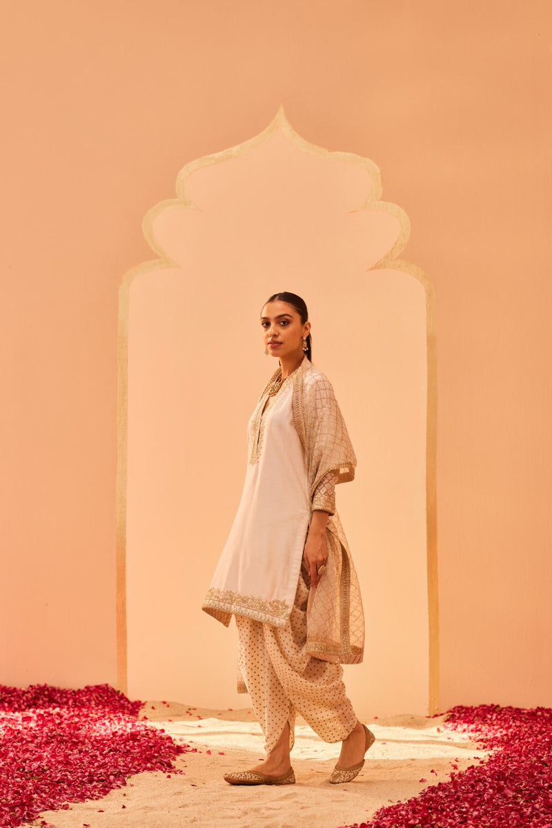 Faheeda - Daisy Ivory Kurta Set (LXRTS)