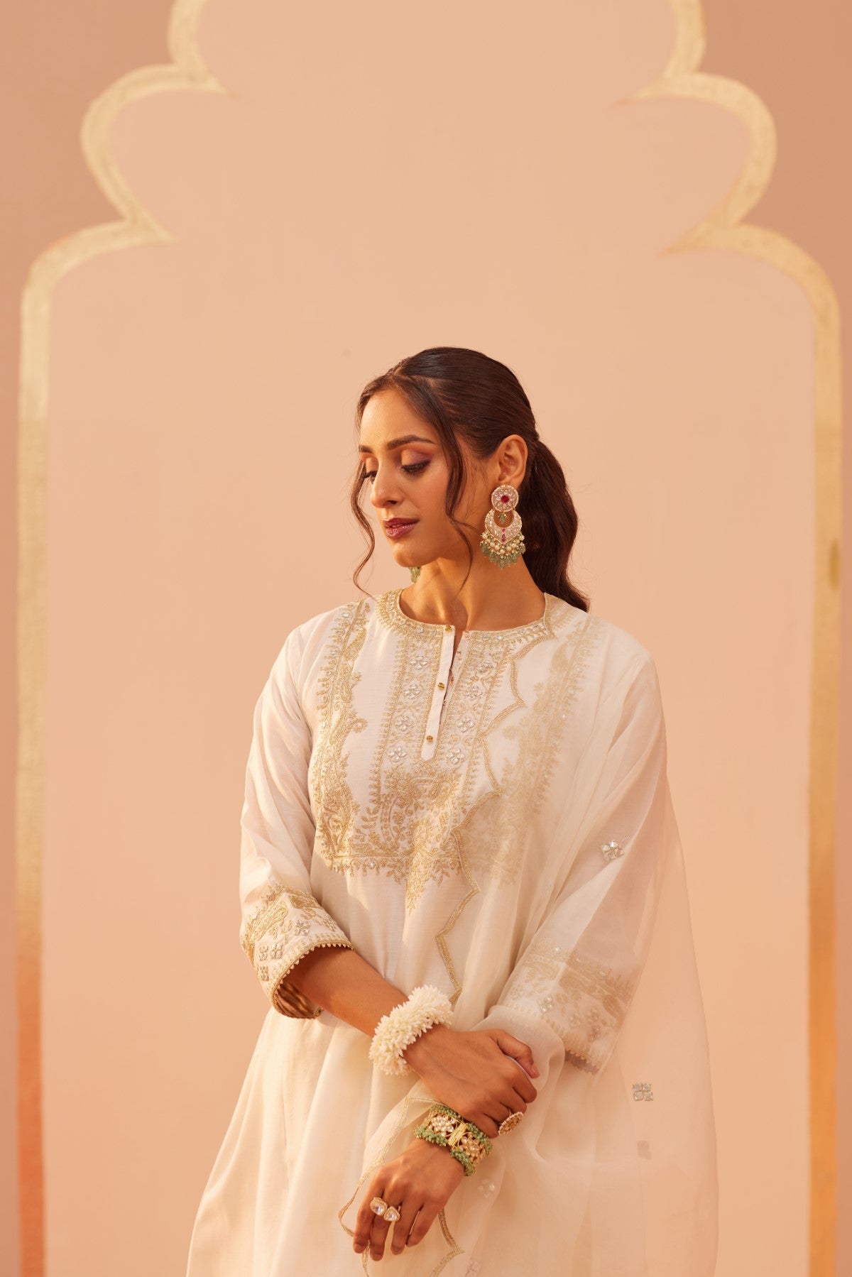 Aymra - Daisy Ivory Kurta Set