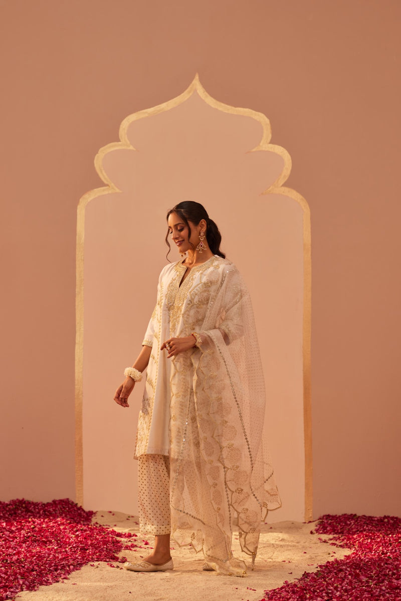 Rashida - Daisy Ivory Kurta Salwar Set