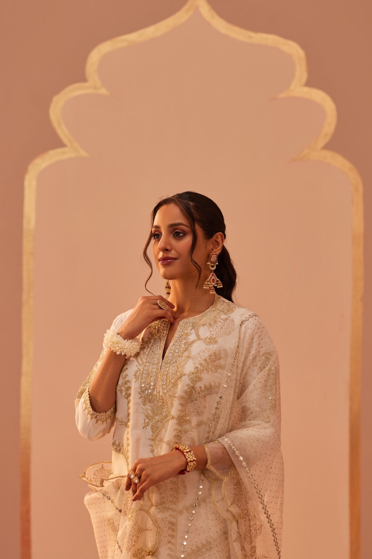 Rashida - Daisy Ivory Kurta Salwar Set