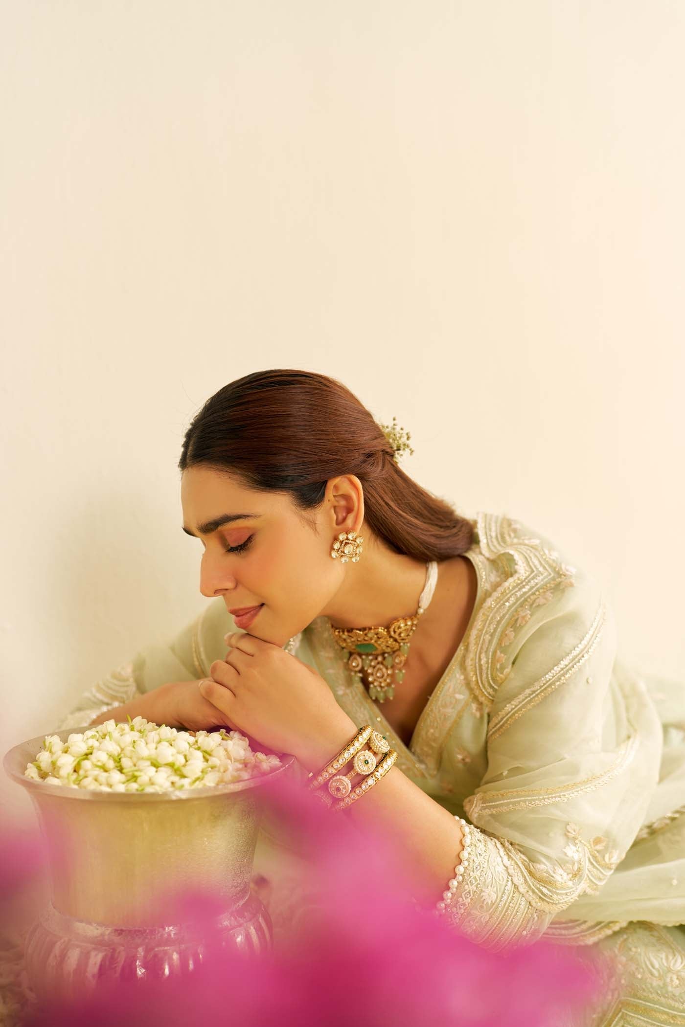 MEERAM - Mint Green SHORT ANARKALI WITH SALWAR (LXRTS)