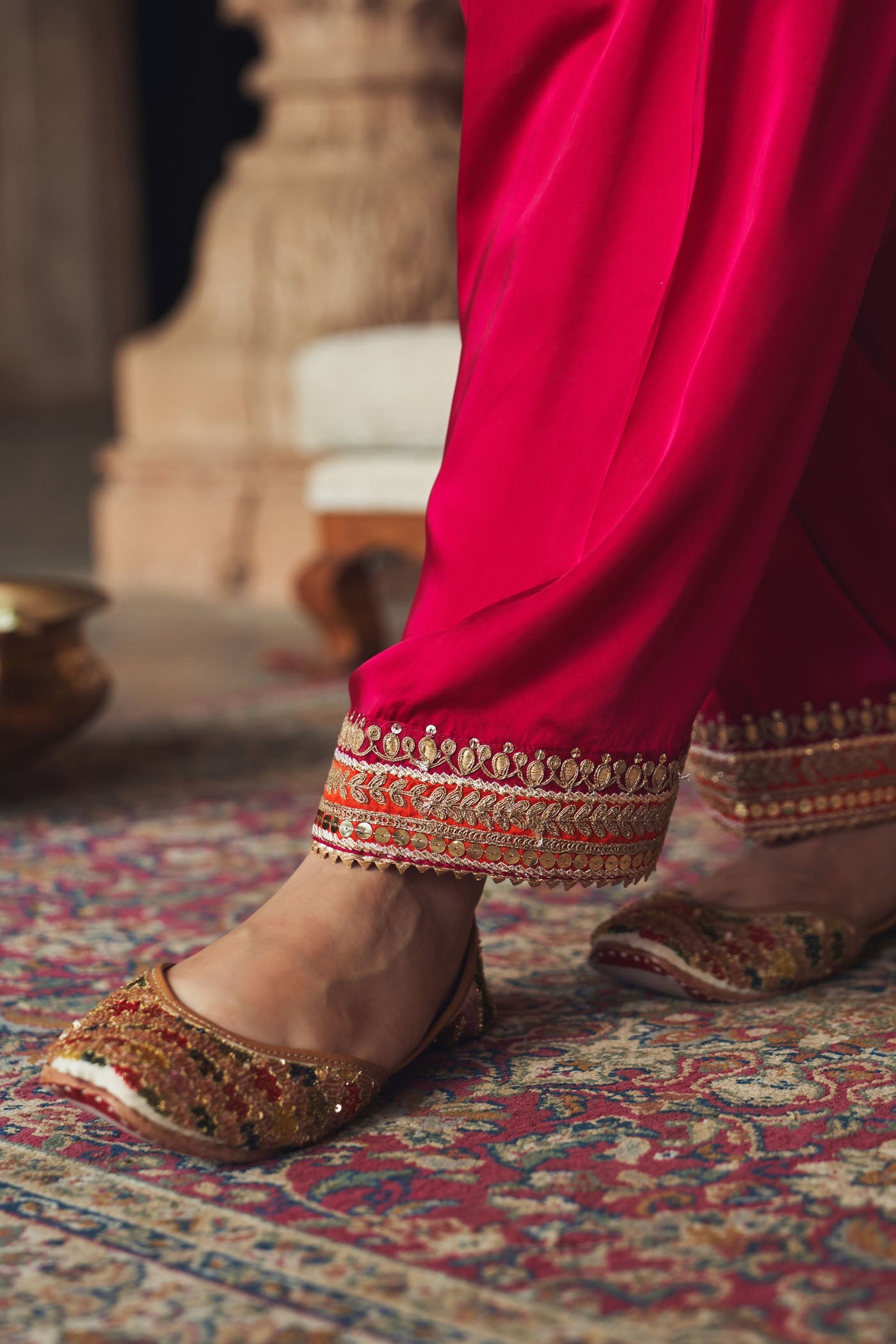 MEHWISH - HOTPINK SHORT KURTA WITH SALWAR AND DUPATTA (Lxrts)