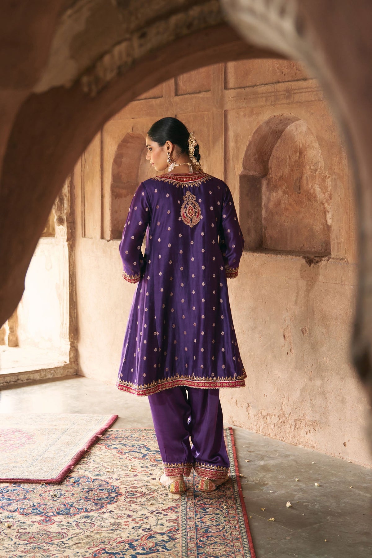 HAFSA - DEEP PURPLE CHAUGA WITH SALWAR (Lxrts)