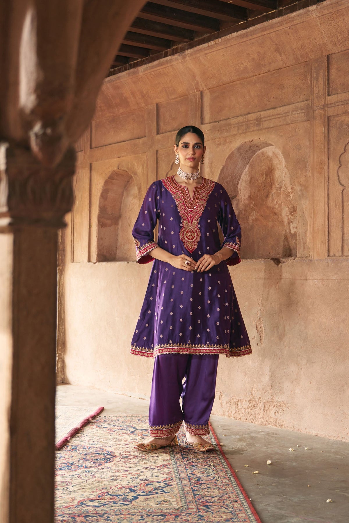 HAFSA - DEEP PURPLE CHAUGA WITH SALWAR (Lxrts)