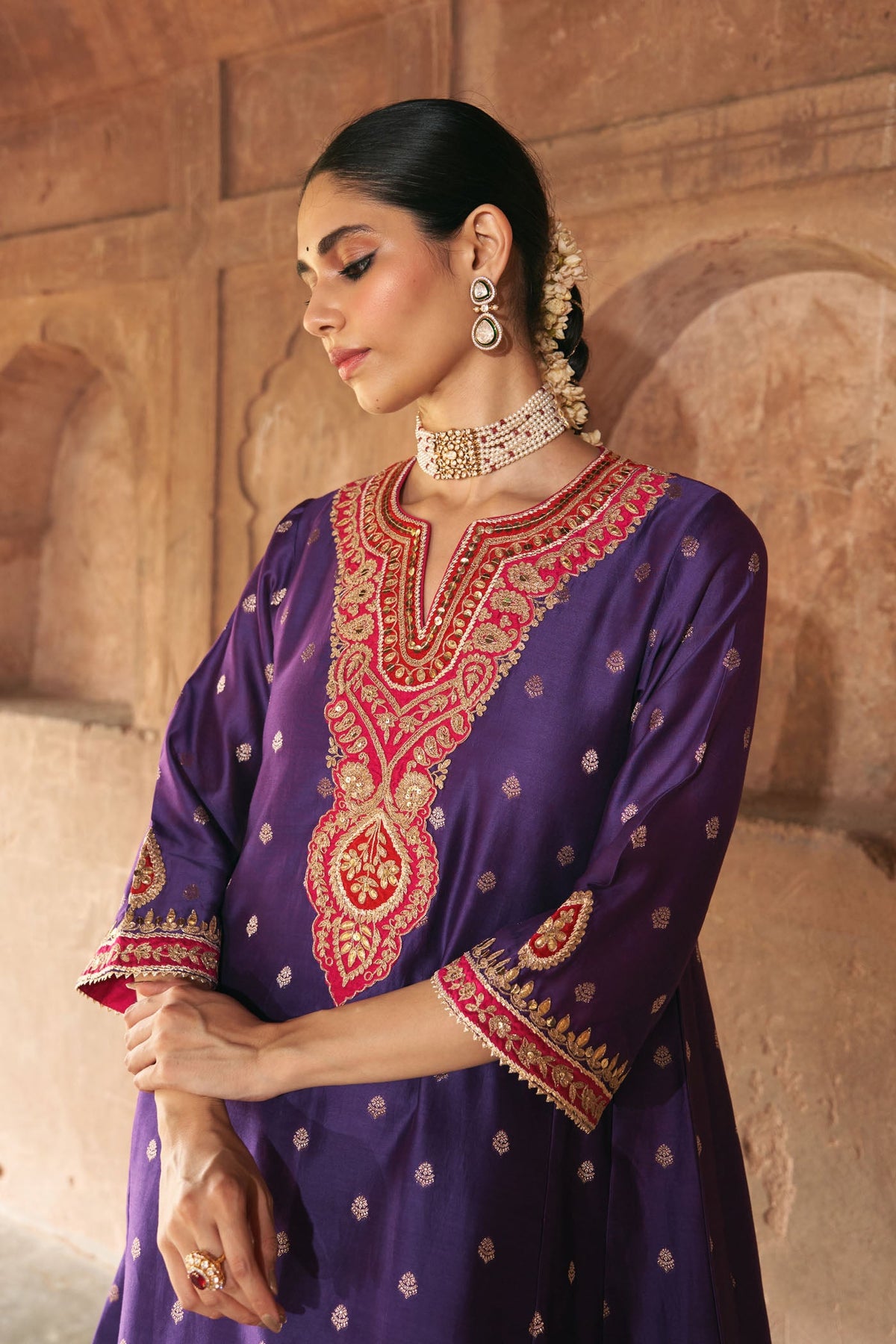HAFSA - DEEP PURPLE CHAUGA WITH SALWAR (Lxrts)
