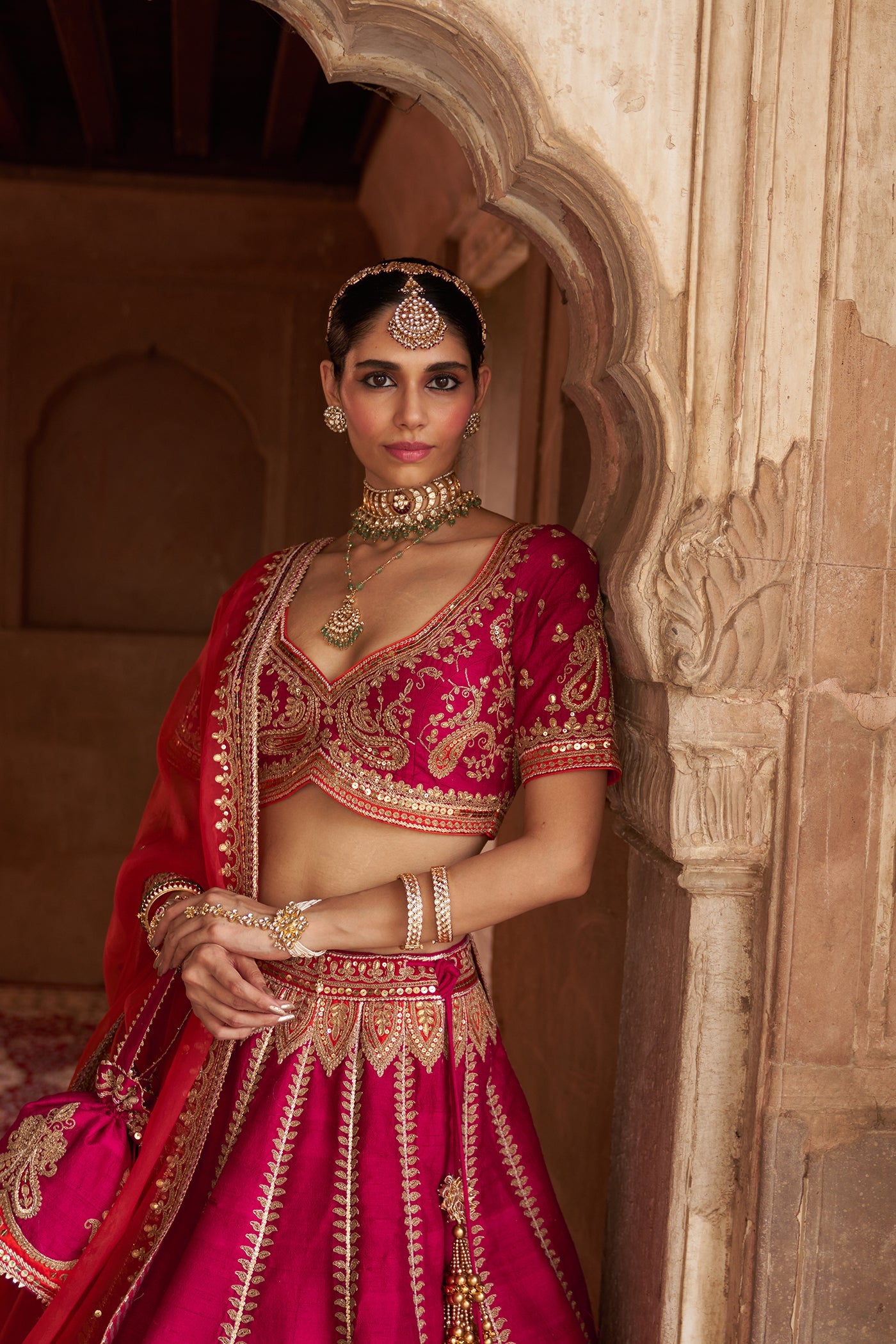AMARA - HOTPINK LEHENGA (Lxrts)
