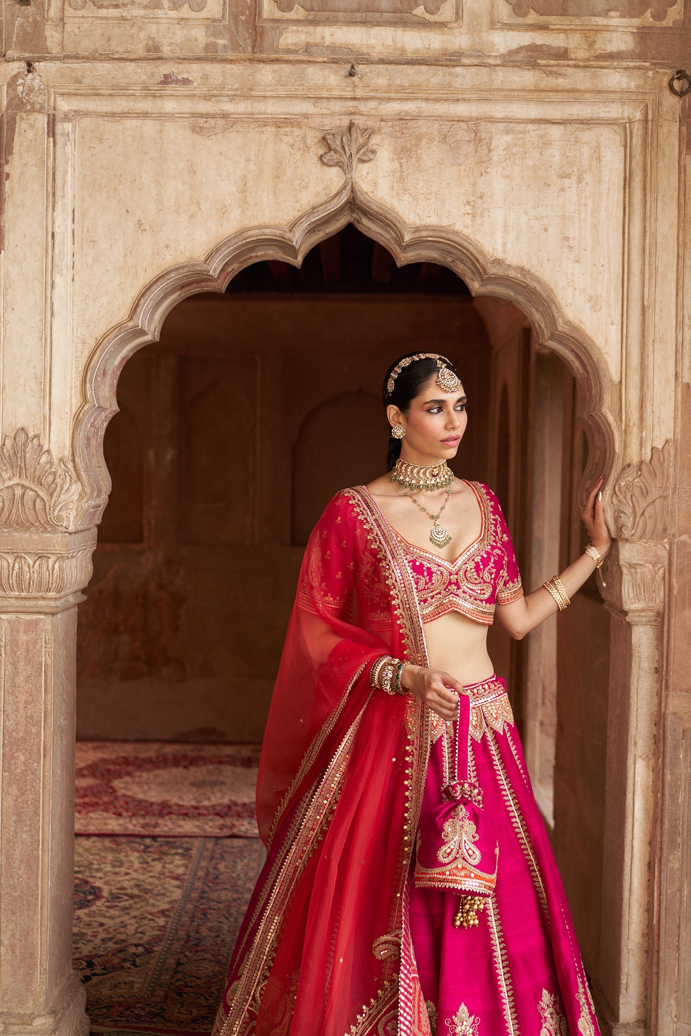 AMARA - HOTPINK LEHENGA (Lxrts)