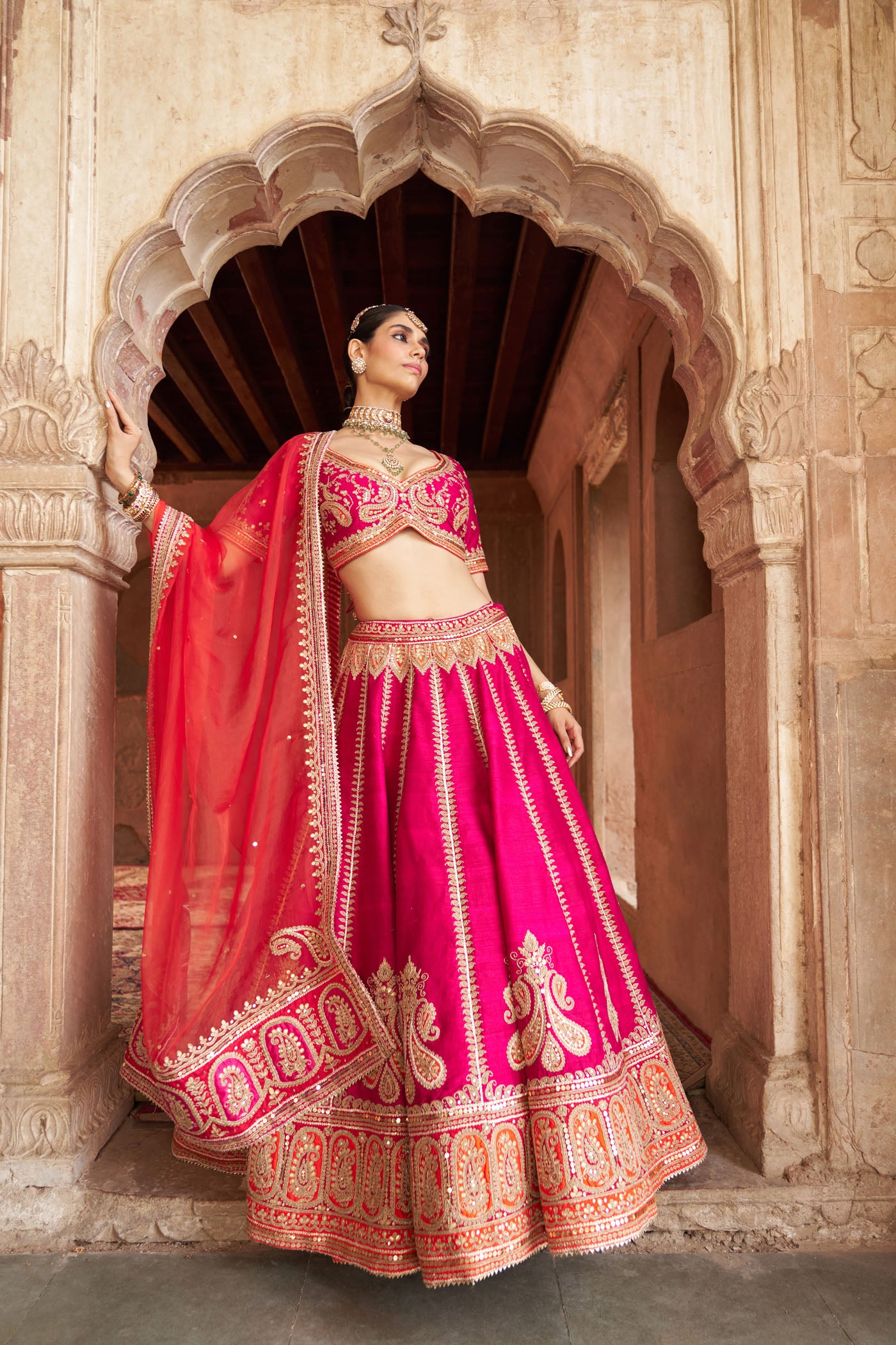 AMARA - HOTPINK LEHENGA