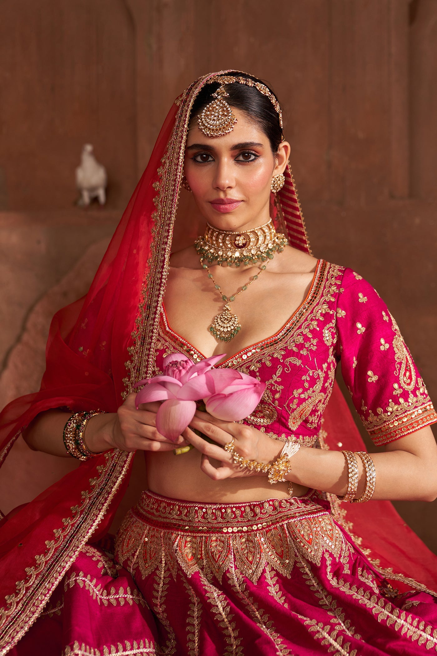 AMARA - HOTPINK LEHENGA (Lxrts)