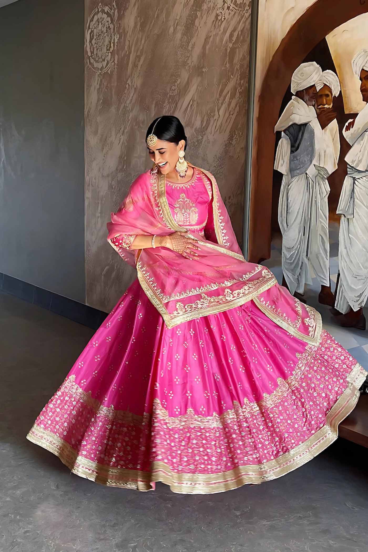 Alisha Pekha In Naaina- Flamingo Pink Lehnega Set with Dupatta