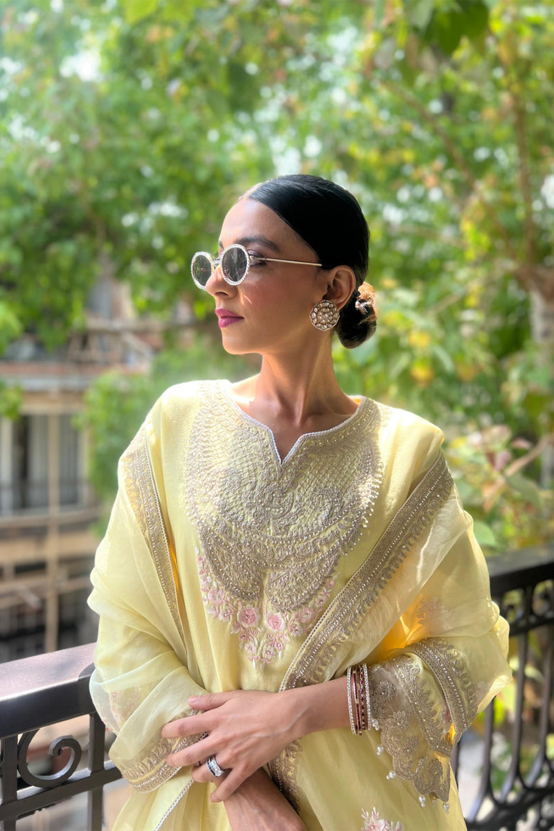 Mehak Jain in Ashira Lemon Yellow- Kurta , Salwar