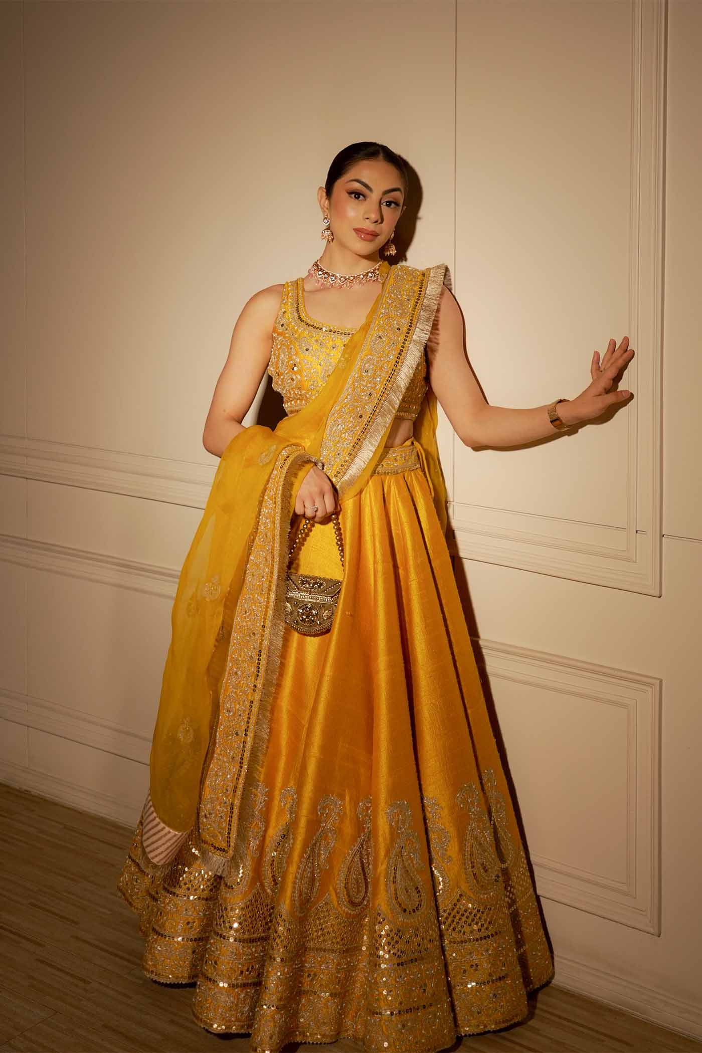 Ravkirat Kaur in AMNA - Glaze Mustard