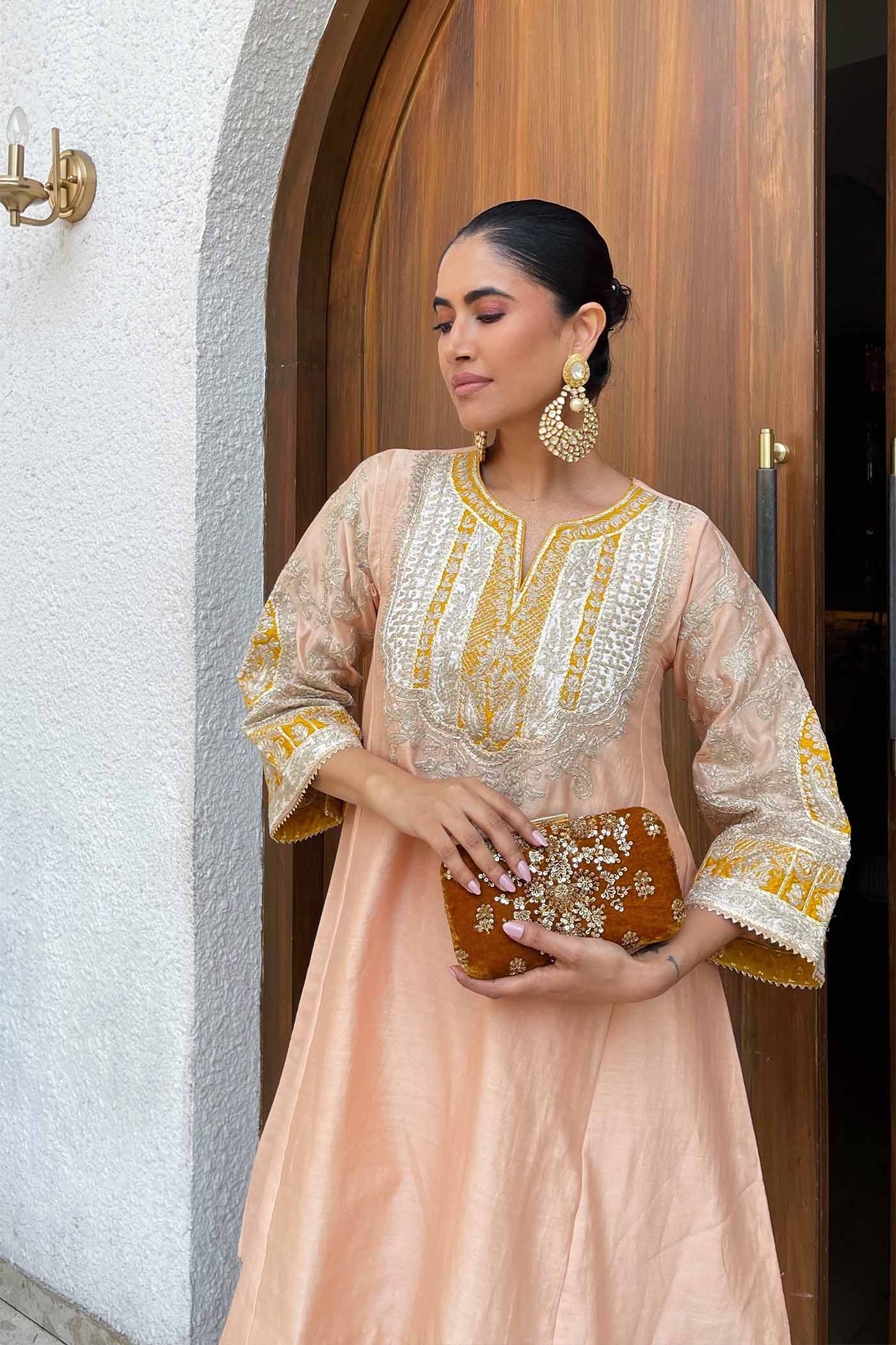 Alisha Pekha In MOHSINA - ROSE PINK SHORT KALIDAAR CHOGA WITH SALWAR