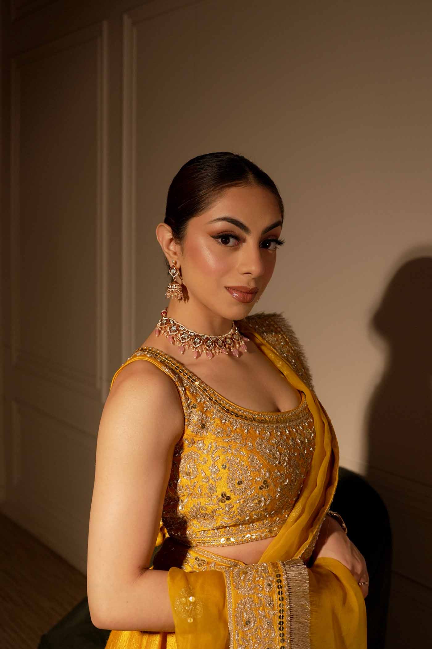 Ravkirat Kaur in AMNA - Glaze Mustard