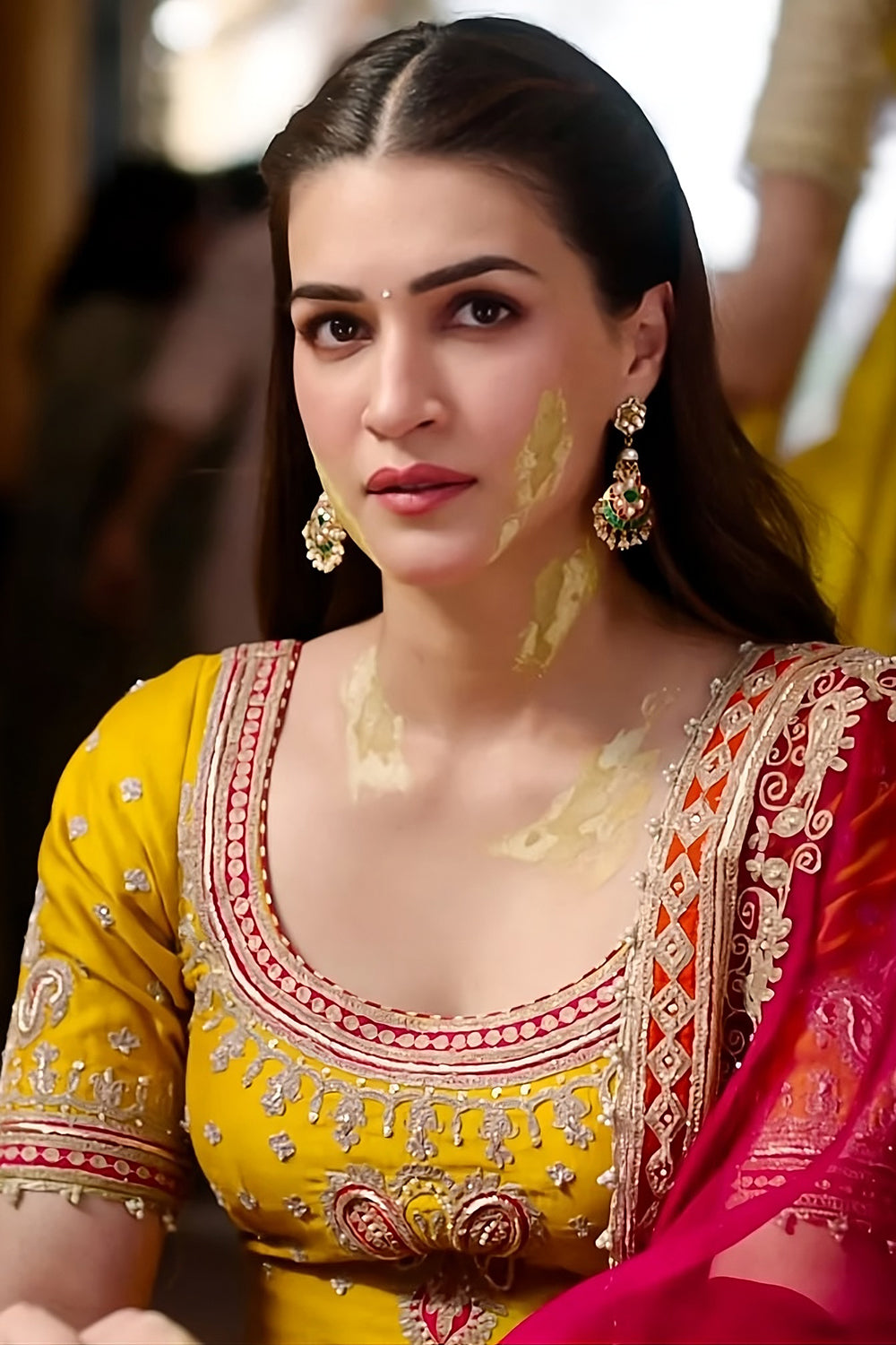 Kriti Sanon in  Mehan - Mustard Short Kurta with Garara
