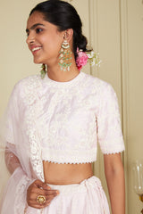 Myra - Pearl Blush Lehenga with blouse and dupatta