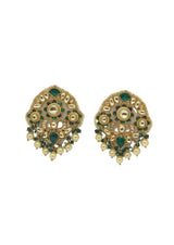 Aarohi - Green & Gold Kundan Earing