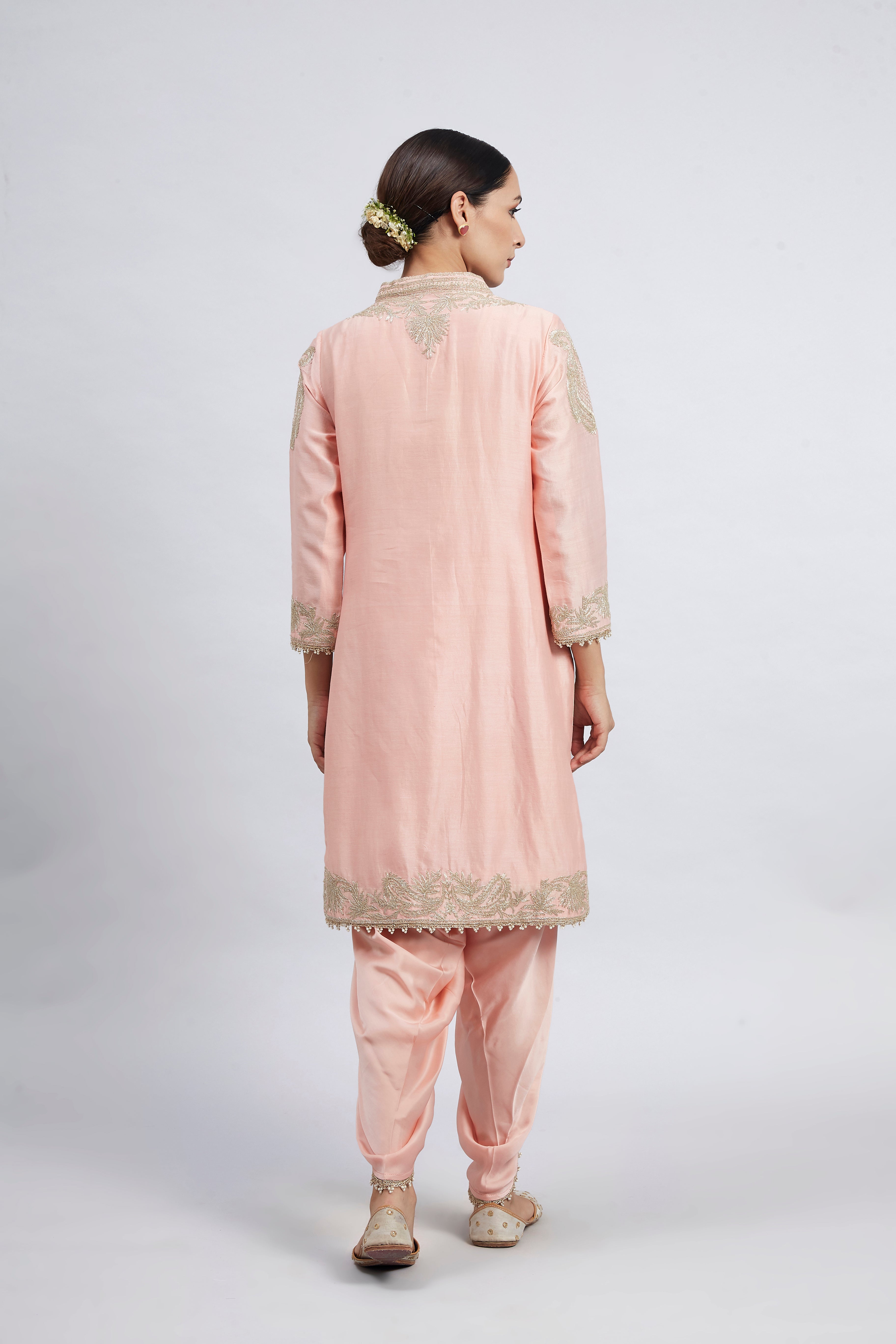 Aabish- Carnation Pink Embroidered Kurta Set