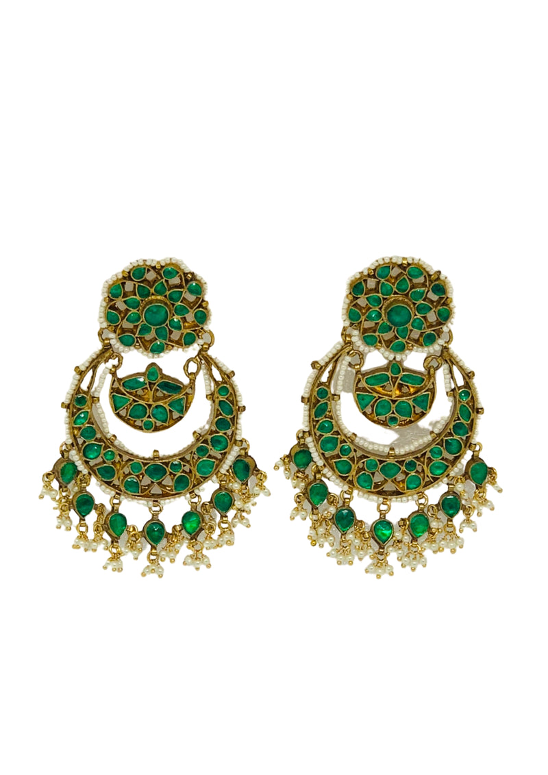 Ahana - Green Kundan Earing