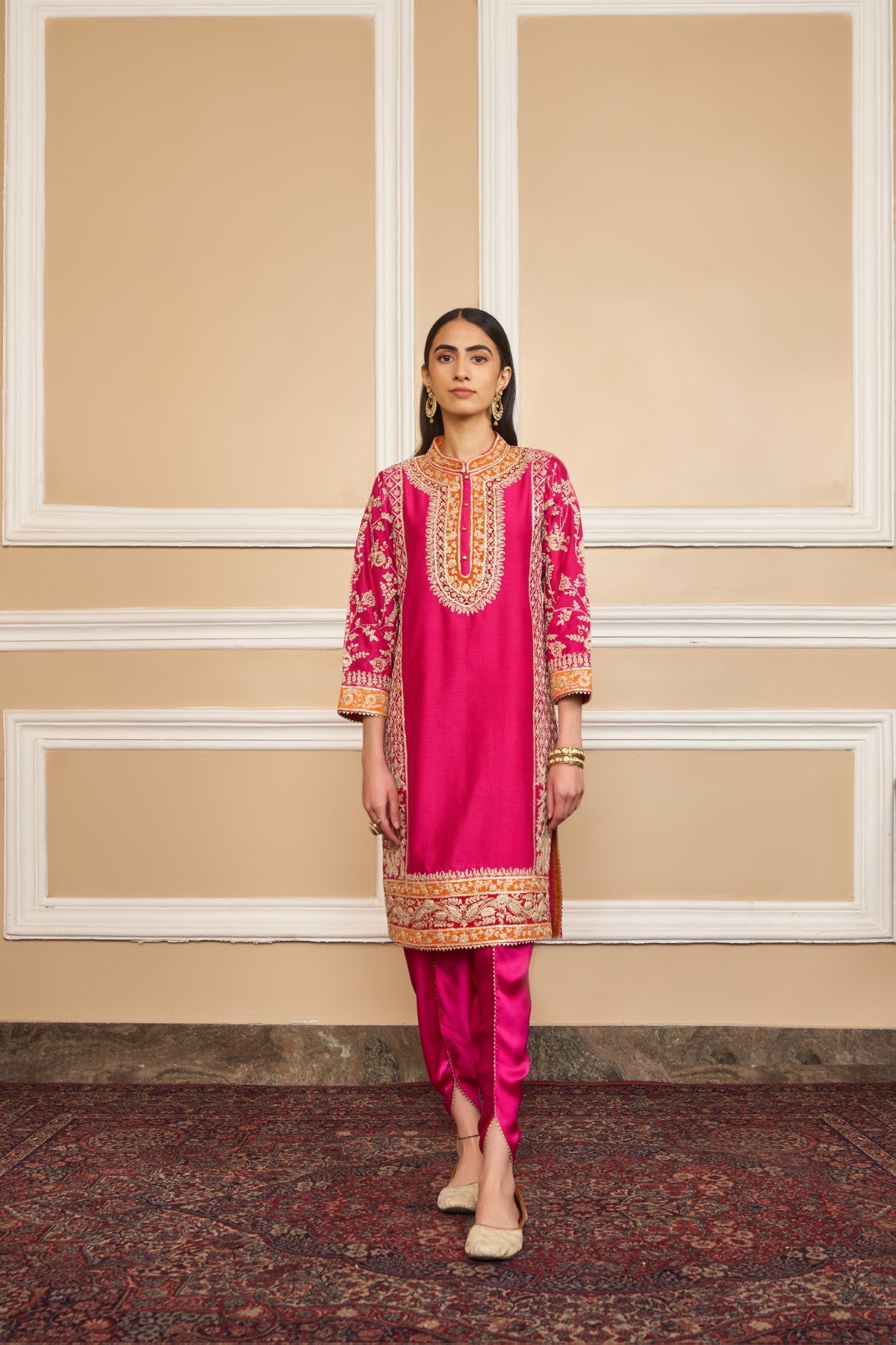 MEHNOOR - HOTPINK KURTA WITH DHOTI