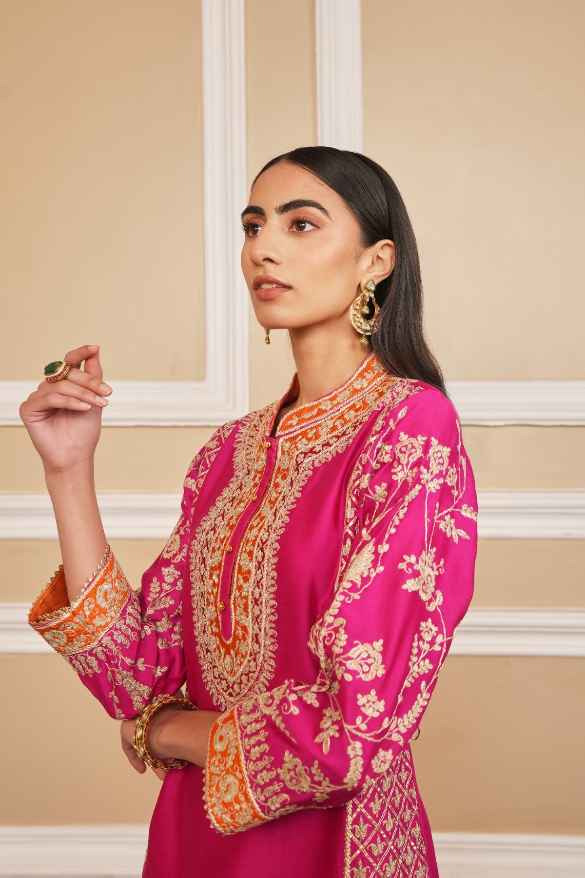 MEHNOOR - HOTPINK KURTA WITH DHOTI