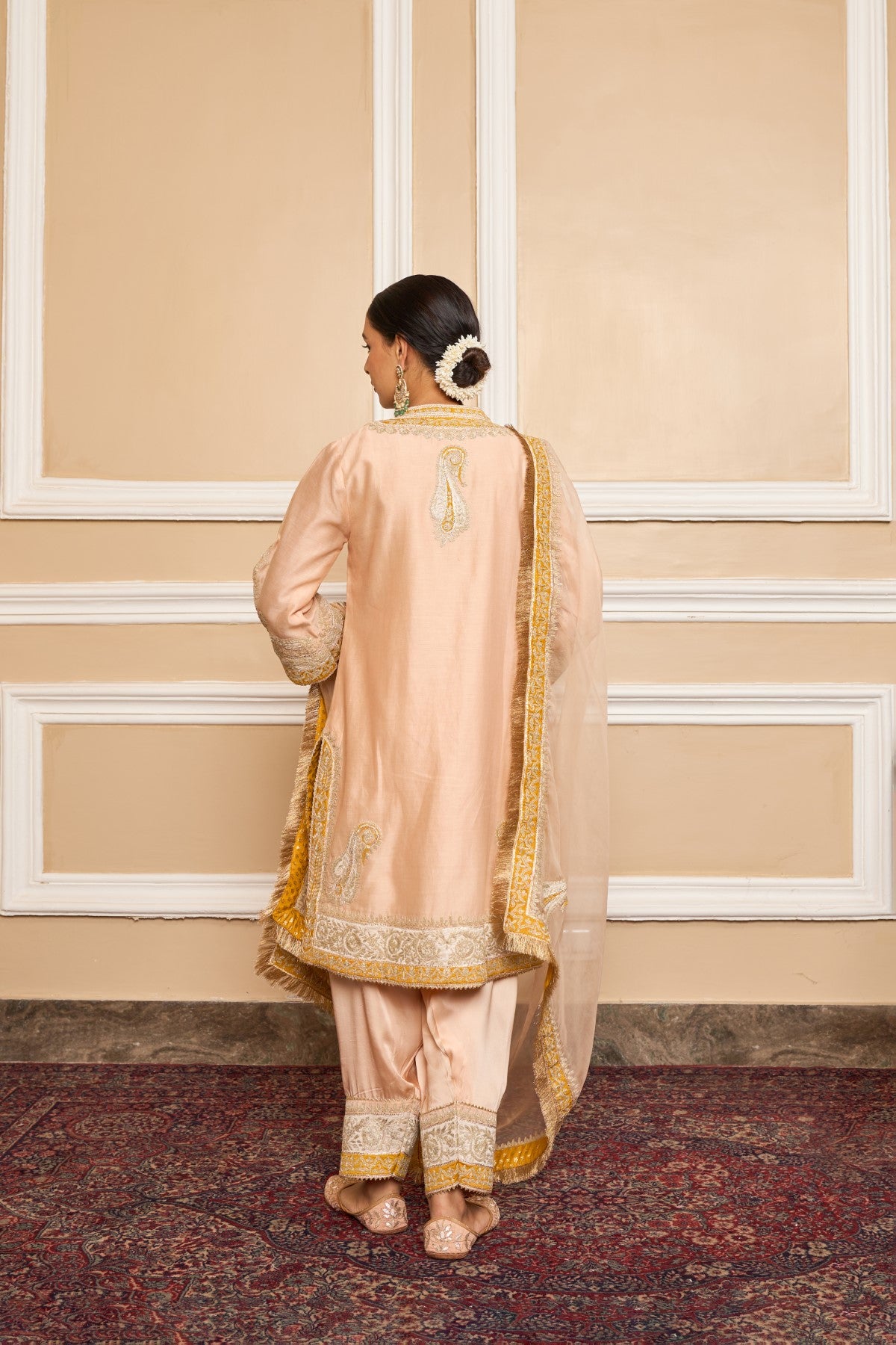 SABAA - ROSEPINK SHORT KURTA WITH SALWAR AND DUPATTA