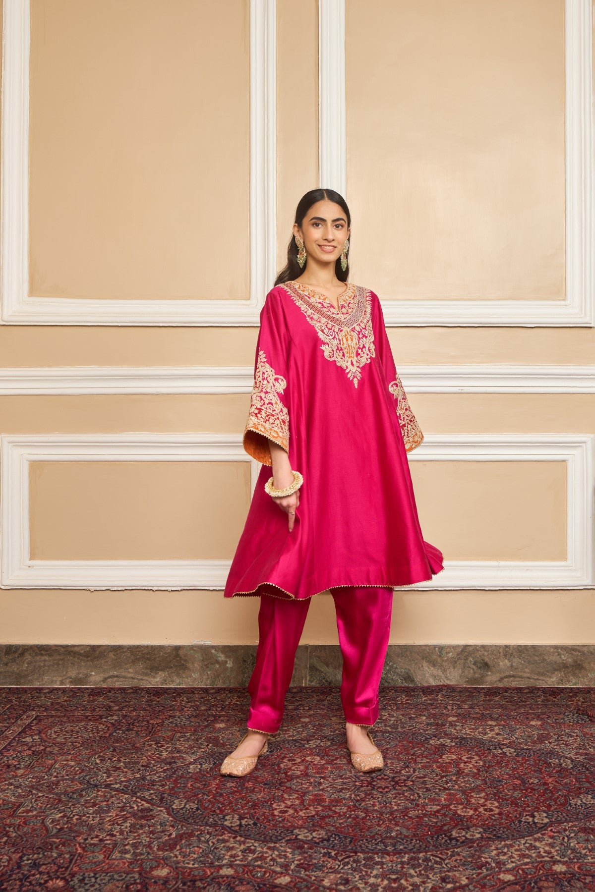 MEHRISH - HOTPINK SHORT KALIDAAR CHOGA WITH SALWAR