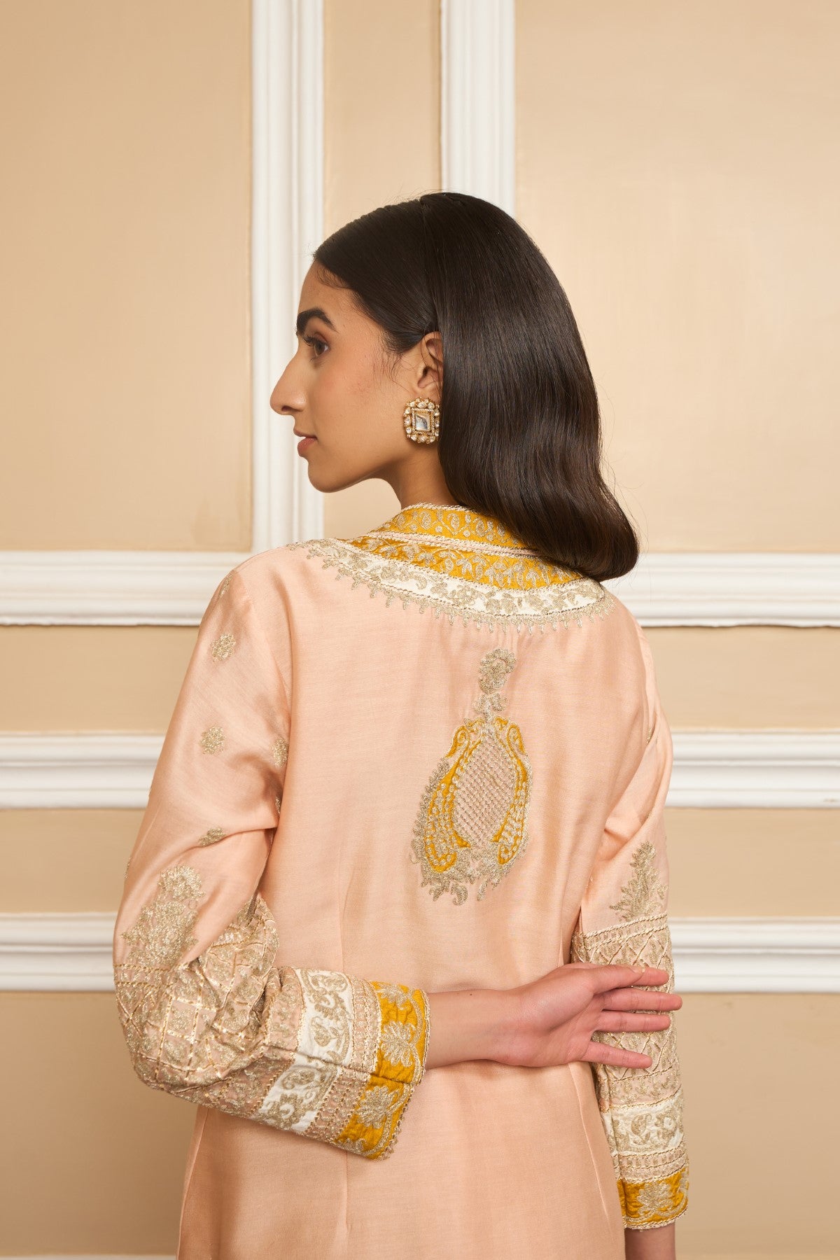 MYREEN - ROSEPINK KURTA WITH DHOTI (RTS)