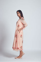 Hifa - Rose Peach Chanderi Silk Outfit
