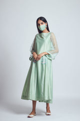 Aysa- Sage green princess cut style dress