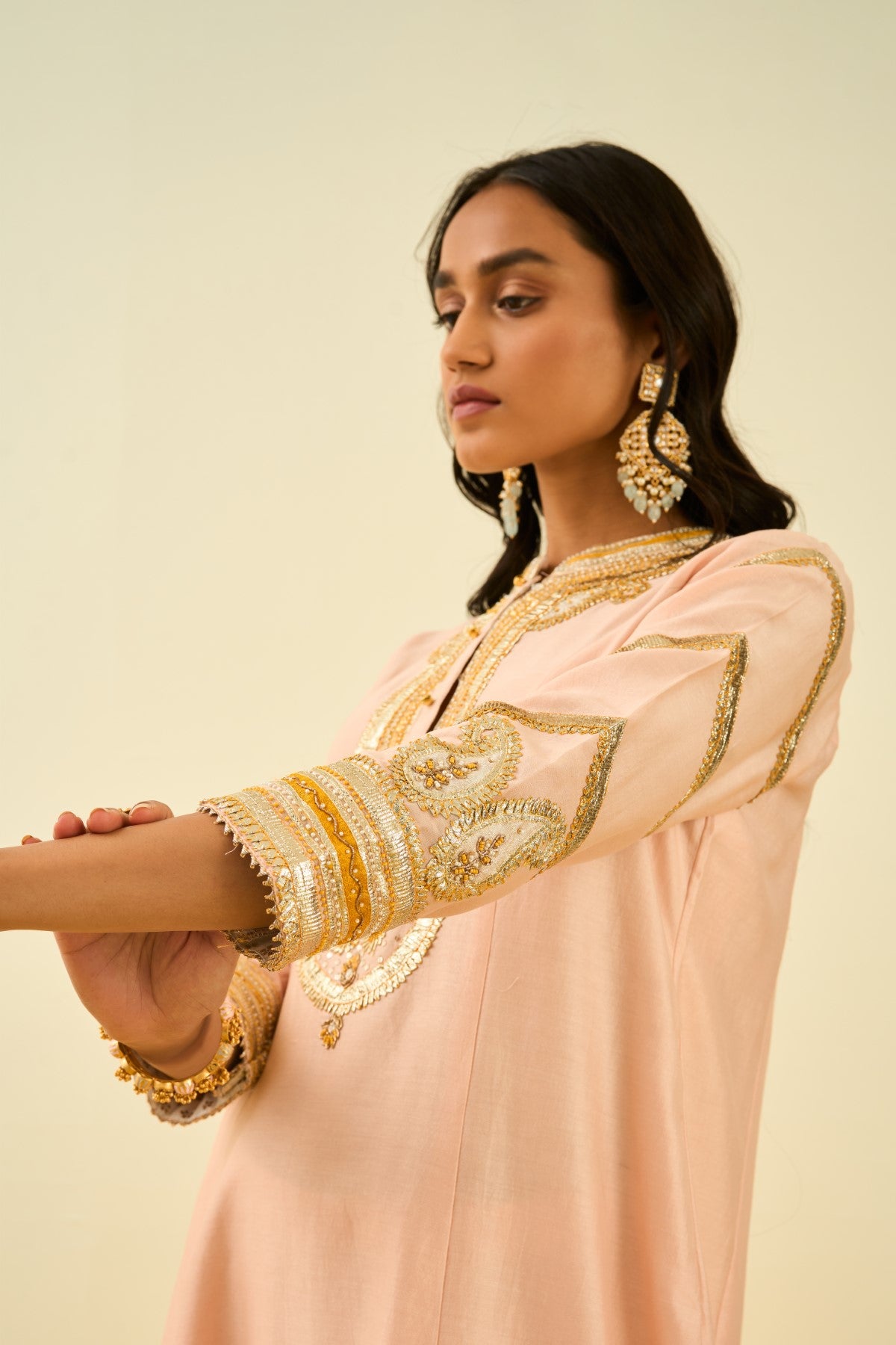 Sadiyah- Rosepink  Princess Cut Kurta with Salwar and Dupatta